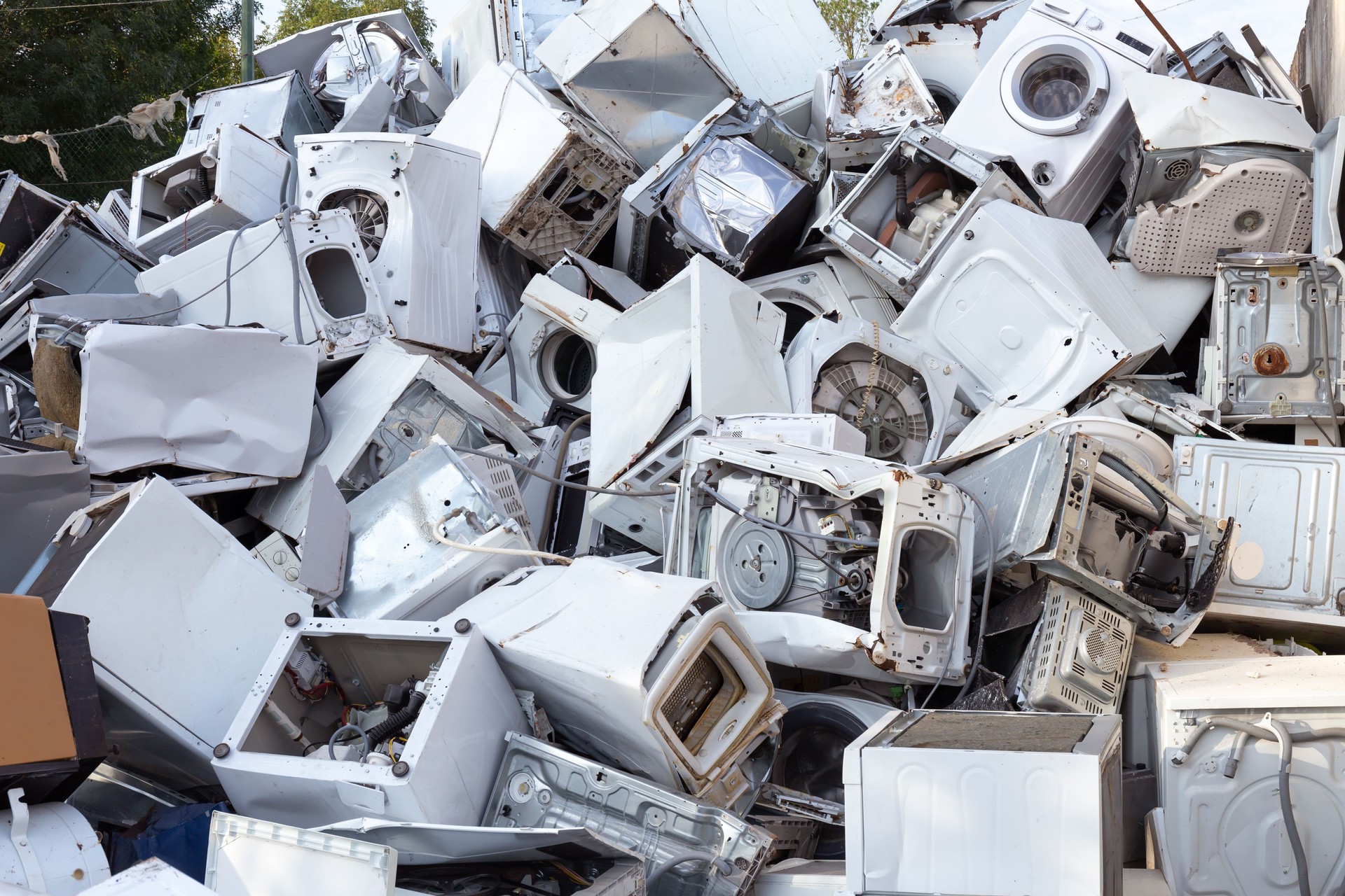 Domestic appliances ready to be recycled